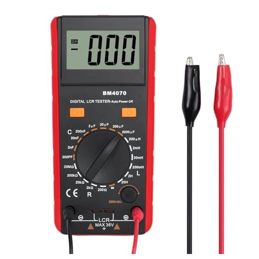 CAMWAY LCR Meter LCD Capacitance Inductance Resistance Tester Measuring Meter Self-Discharge pF nF μF with Overrange Display