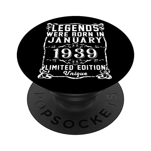 Cumpleaños Enero 1939 Edición Limitada Regalo January 1939 PopSockets PopGrip Intercambiable