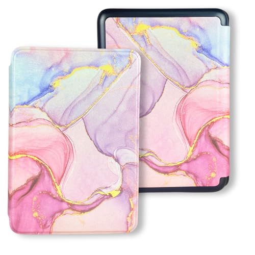 Capa Case Kindle 11ª Geração 2022 6 C2v2l3 + Película DM ACESSÓRIOS (MARMORE ROSA)