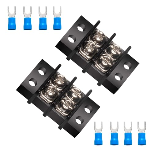MILAPEAK Bloco de Terminais - Pacote com 2 2 Posições 200 V-450 V 20-30 A Terminais de Parafuso de F