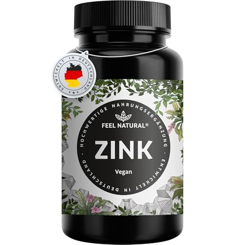 Zink Tabletten - 365 Stück im Jahresvorrat - Hochdosiert mit 25mg je Tagesdosis - Hochwertig: Zink-Bisgylcinat - Laborgeprüft, ohne Zusätze wie Magnesiumstearat - Vegan