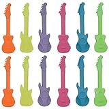 Maydahui 24 PCS Mini Guitar Ballpoint Pens Novelty Music Pen Candy Color Simple Style Blue Ink for School Students Party