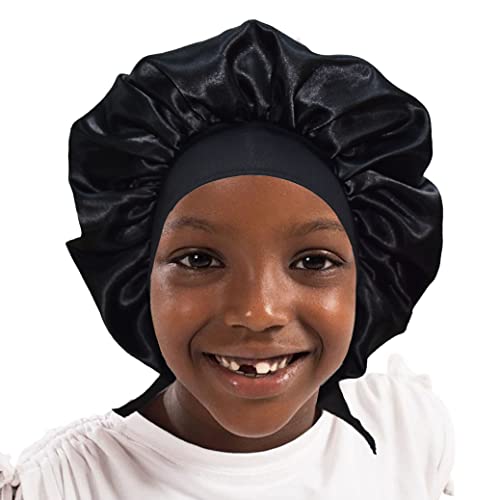 2Pcs Pack Baby Bonnet 6-12 Months Kids Silk Bonnet For Sleeping Infant Bonnet Toddler Bonnet Silk Bonnet For Boy Night Sleep Cap With Tie Band Bow For Boys #TOP4