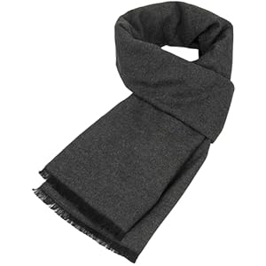 INOGIH Mens Winter Soft Warm Solid Cashmere-Tassel-Feel-Scarves Chunky Long Scarves for Cold Weather 11.8 * 70.8 inch