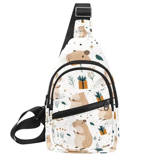 Mochila bandolera para hombre multicolor con diseño de flores de panal de 30x18cm