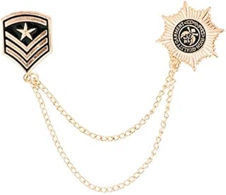 iiniim Women Men's Coat Suit Chain Brooch Lapel Pin Christmas Wedding Gift Business Shirt Collar Accessory