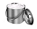 Boweiwj 3 Liter Stainless Steel Ice Bucket, Double Layer Insulation Thickening Bucket with Lid and Portable Handle,Mirror Polish Finish,Wine Barrel, BeerBarrel