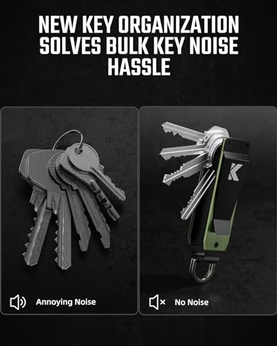 Image of Key Organizer for Men Compact Key Holder Minimalist Key Case Metal Key Chain Key Holder for Keychain Secures 2-5 Keys