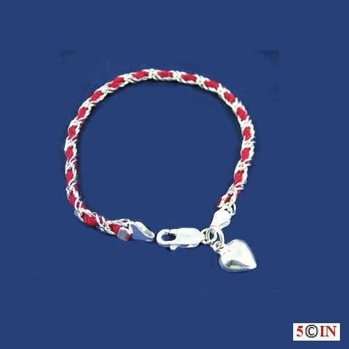 RED KABBALAH KABALA NEW AGE SPIRITUAL BENDEL STRING HEART - ANCIENT HEBREW (KAMIAH SEGULAH) AMULETTE AMULET GOOD LUCK BLESSING PROTECTS AND GUARDS FROM HARM & EVIL EYE