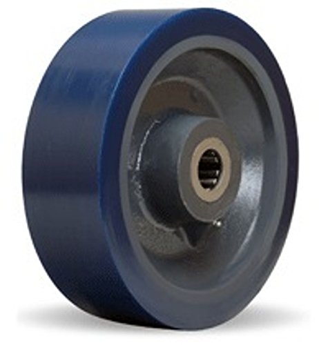 12" x 4" (W-1240-SYH) Superlast Poly on Cast Iron Wheel, 1-1/4" Roller Bearing