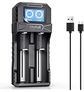 Amazon | Dlyfull 18650 充電器 リチウムイオン電池 充電器、LCD表示