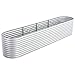 Produktbild Galapara Hochbeet | Gartenbeet Pflanzgefäß Verzinkter Stahl Terrasse Balkon | Metall Pflanzbeet Frühbeet | Pflanzkübel | Pflanzkasten | Blumenkasten zur Anzucht von Gemüse | Silbern 400 x 80 x 81 cm