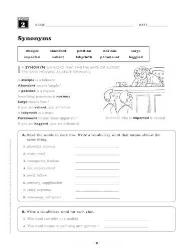 240 Vocabulary Words Kids Need to Know: Grade 6: 24 Ready-To-Reproduce Packets Inside! - Image 7