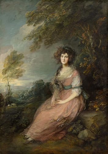 Art reproduction impression d'affiches Gainsborough portrait de femme toile murale 60x90