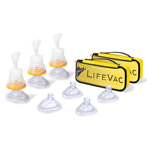 Image of LifeVac Yellow Family Combo Kit - Portable Suction Rescue Device, First Aid Kit for Kids and Adults, Portable Airway Suction Device for Children and Adults