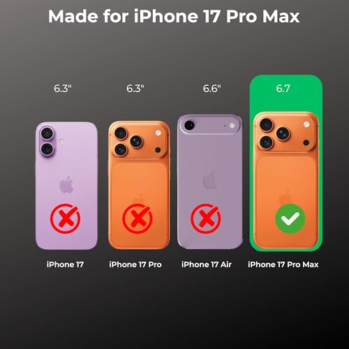 Image of Anti Yellow Clear Magnet Case for iPhone 17 Pro Max, Premium Polycarbonate, Ultra Strong Magnets, 360 Drop Protection, Raised Camera Protection, MagSafe Compatible