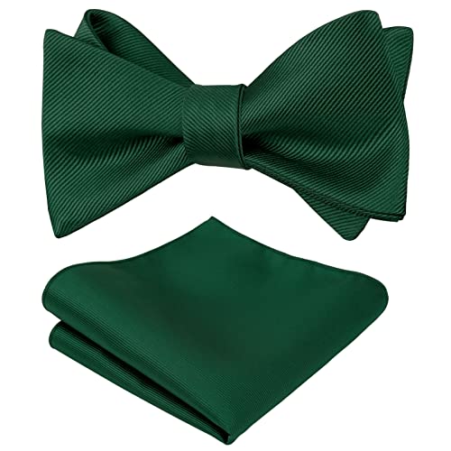Image of Alizeal Mens 2pcs Solid Self-tied Bow Tie Set