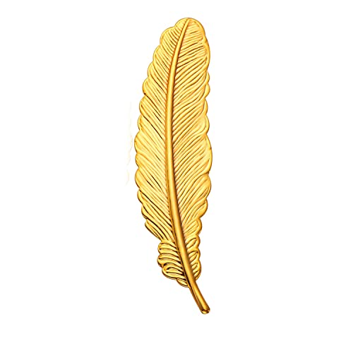 Image of U7 Brooches Jewelry for Women Men, Stainless Steel 18K Gold Plated Classic Feather /Flower /Tree of Life /Custom Photo /Breast Cancer Awareness Pink Ribbion Brooches and Pins for Wedding Dress or Party