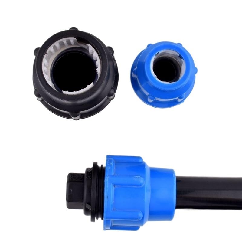 1 tubo redondo rápido de polietileno de 0.5 a 2 pulgadas, tapas de extremo de 20-63 mm, sistema de riego de jardín de granja, junta de tapón de extremo de tubo duro (azul, 40 mm)