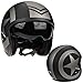 ViPER RSV06 Nero Opaco Stella Jet Casco Moto Turismo Cruise Scooter Ciclomotore Aperto ECE Abbigliamento Protettivo Bici (S (55-56 CM)
