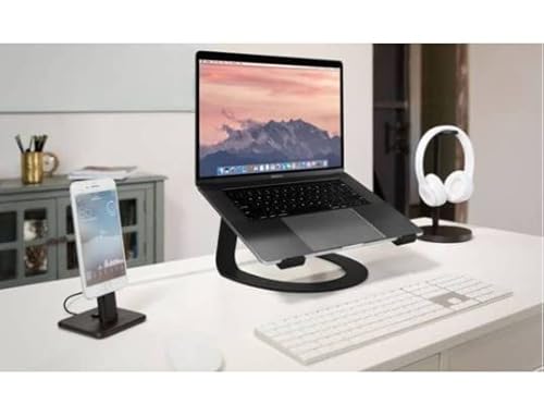Twelve South Curve for MacBooks and Laptops | Ergonomic desktop cooling stand for home or office (matte black)