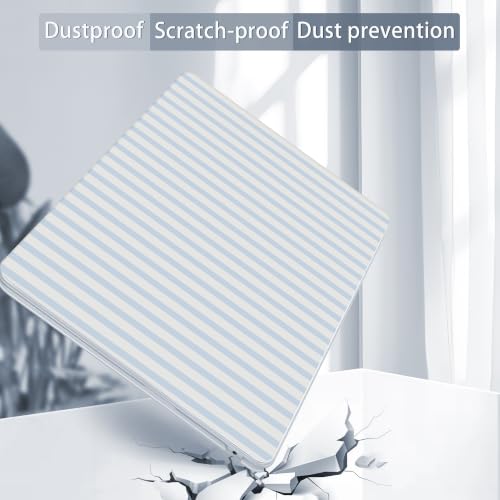 Image of Tuiklol for MacBook Air 13 inch Case M5 2026 M4 2025 M3 2024 M2 2022 Model | Number A3449 / A3240 / A3113 / A2681, Plastic Hard Shell Cover for MacBook Air 13.6 with Touch ID, Striped-Blue