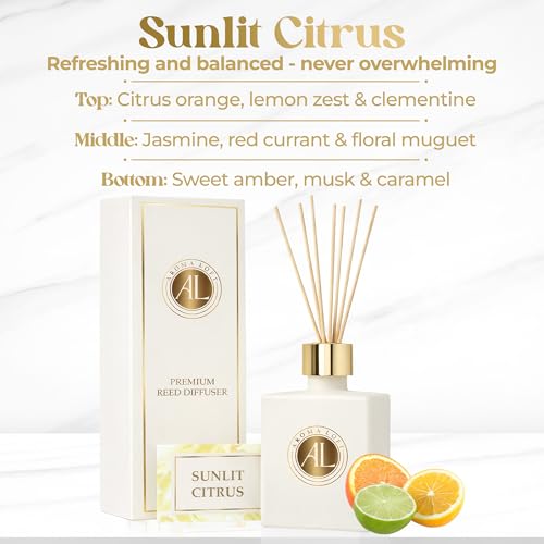 Difusor de varillas blanco con aroma Sunlit Citrus 5 oz miniatura 5