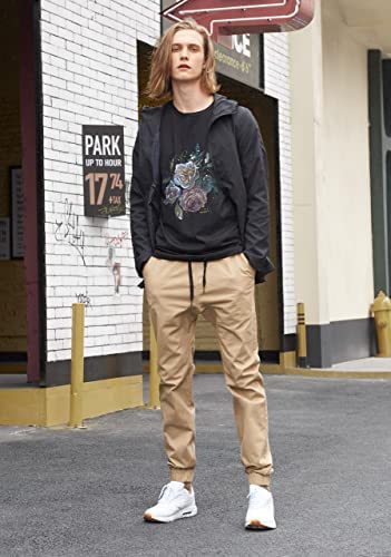 Italy Morn Khaki Joggers Pants With Pockets For Men (Khaki, Medium) #TOP3