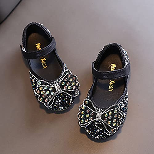Boots for Girls Size 4 Big Girls Dance Shoes Girls Performance Princess Shoes Pearl Sequins Bowknot Lightweight4