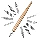 ZEYIYER 11 Stück Kalligraphie Stift Set, Comic-Feder-Set, G-Feder-Tintenfeder, Holz-Zeichenstifthalter mit Edelstahl-Tauchfedern für Zeichnen, Schreiben, Kalligrafie