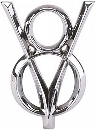 V8 Headlight Bar Emblem, Fits 1932 Ford Chrome