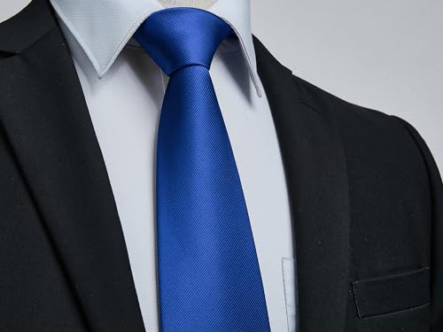 Image of Enlision Ties for Men Solid Color 3.35 inch Formal Business Necktie Classic Satin Mens Wedding Party Ties