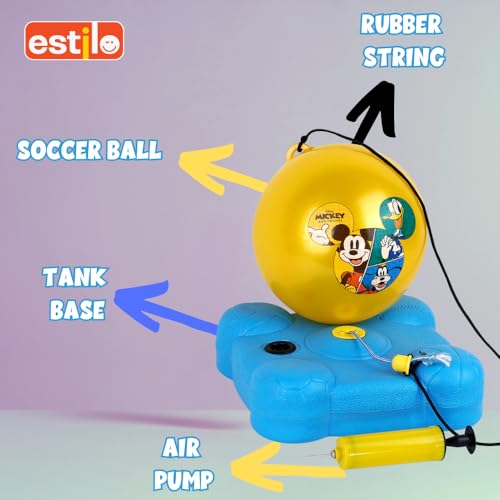 Image of Estilo Reflex Soccer Playset Mickey - 3 Pcs Football Training Set for Kids | Improves Kick, Dribbling, First Touch & Skills | Football Toy Set | Ages 4+