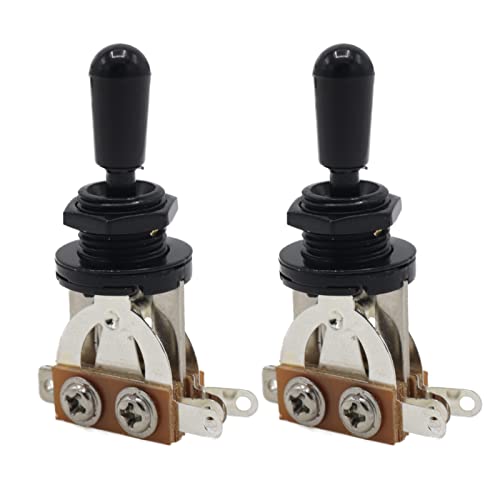 Cheerock 3-Way Toggle Switch Pickup Selector for Electric Guitar Black