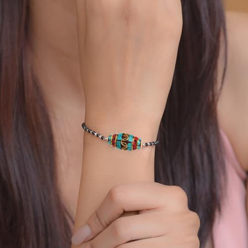 Perles en agate tibétaine naturelle Dzi façonnées à la main pour bijoux