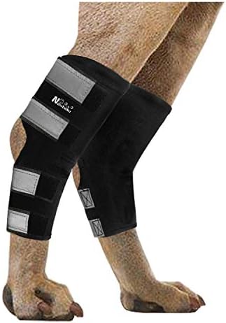 NGLVKE Dog Rear Leg Hock Brace 2 Pack, Joint Brace Used for Sprains, Hind Leg Support for Arthritis, Stability After Injury, Dog Hock (Ankle) Support (S)