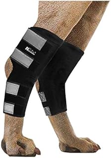 NGLVKE Dog Rear Leg Hock Brace 2 Pack, Joint Brace Used for Sprains, Hind Leg Support for Arthritis, Stability After Injury, Dog Hock (Ankle) Support (S)