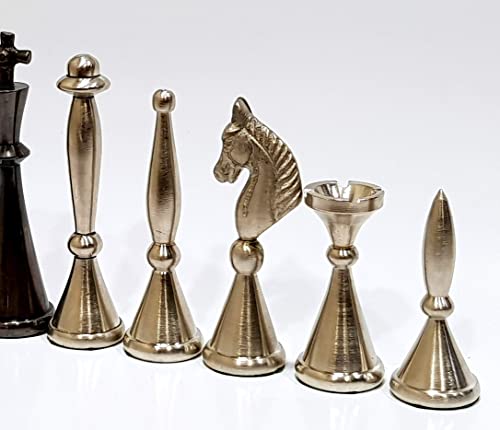 StonKraft Brass Chess Pieces Coins Pawns - Copper Metal Chess Pieces (4 inch King, 32 Piece, 2 Players, 180+) - Image 4
