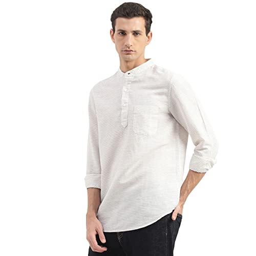 Image of United Colors of Benetton Men's Cotton Regular Fit Spread Collar Solid Shirt