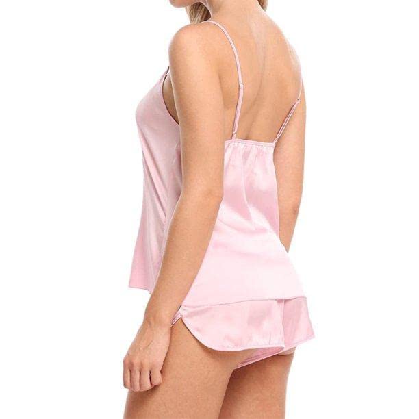 Image of Women's Satin Soft Top and Shorts Set Nightsuit for Womens