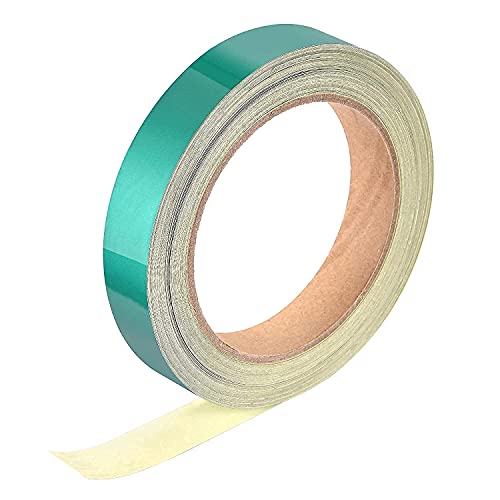 Image of EURO Car Reflective Body Self-Adhesive Glow in the Dark Strip Vinyl Neon Tape | 2 cm X 10 meter (Green)