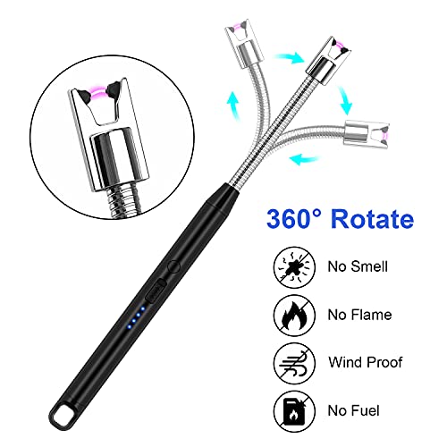 Feuerzeug, Elektronisch Feuerzeug USB Aufladbare Lichtbogen Feuerzeug with Safety Lock Geeignet Lichtbogen Feuerzeug… – Bild 5