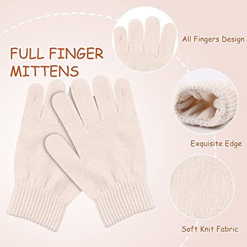 Image of Yuoahcn Kids Winter Beanie Hat Scarf Gloves Set Knit Warm Toddler Winter Cap Gloves Neck Warmer for Boys Girls 1-8 Year