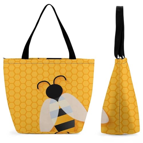 Sac à main pour femme Abeille - Grand sac de shopping et voyage pratique 28.5x18x32.5cm