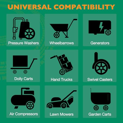 HQPASFY 6 Inch Lawn Mower Wheels 2 Pack 6" Push Lawn Mower Wheels with Bolts & Nuts kits Fit Most Standard Push Lawn Mowers Garden Trucks Garden Carts Generator Hand Trucks Lawn Tractors (6"×1.5")