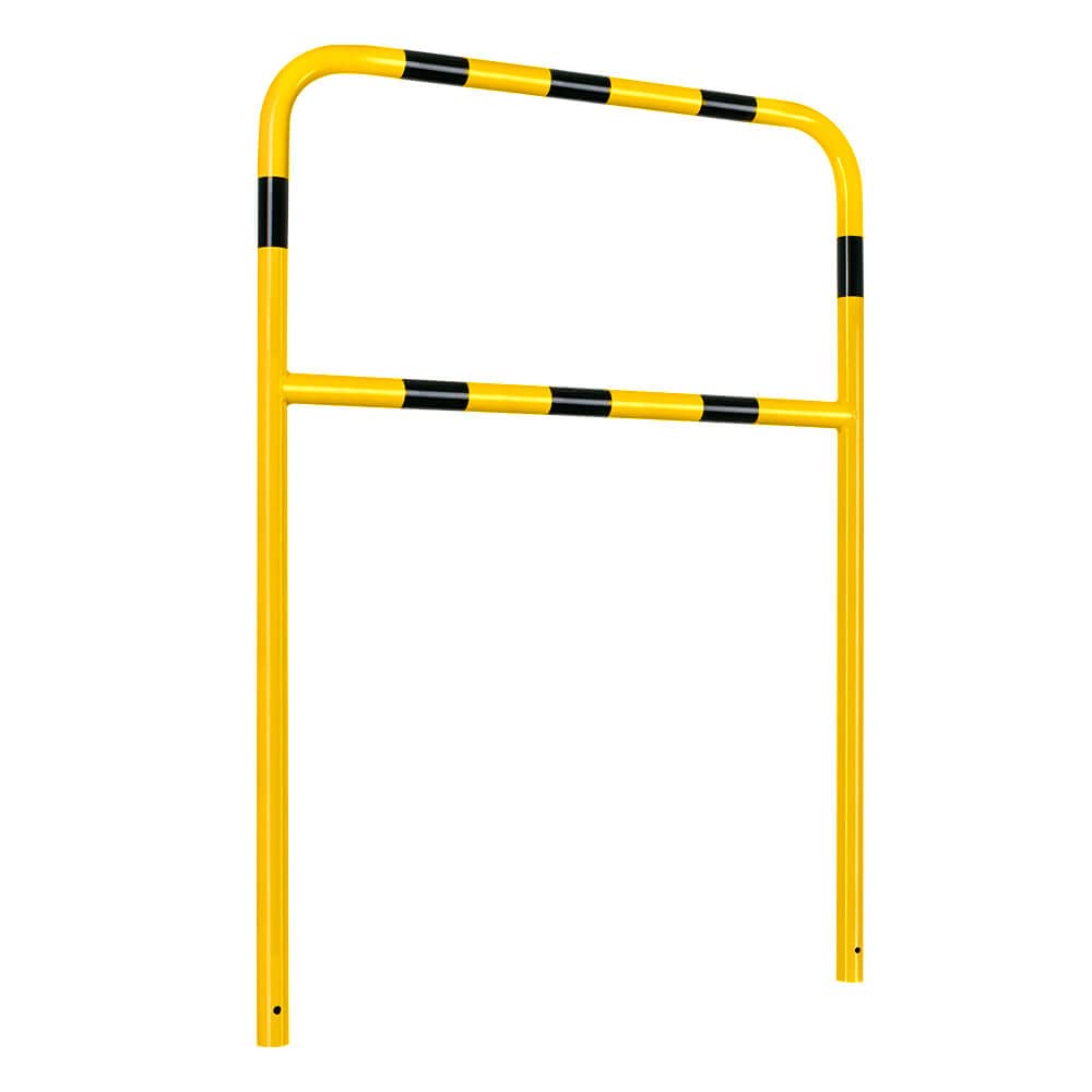ROBUSTO Wegesperre, gelb/schwarz, einbetonieren, Stahl, Ø 4,2 cm, 100 x 140 cm, Art.-Nr. 607147 | Anlehnbügel | Fahrradanlehnbügel | Fahrradbügel
