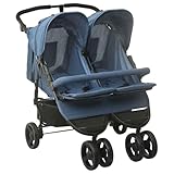 Generisch Geschwisterwagen Marineblau Stahl,Baby & Kleinkind,Babytransport,Kinderwagen-10244