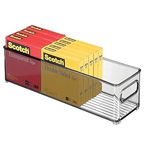 mDesign – Opbergbak – opbergmogelijkheid voor home office – voor pennen, papier, folders en meer – met geïntegreerde…
