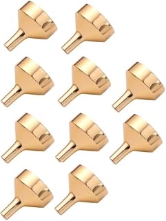10 pcs Gold Mini Metal Funnels Set, Mini Filling Funnel Liquid Refill Funnel for Transferring Essential Oils, Liquid, Perfume, Small Mini Bottles Specialty Tools and Gadgets