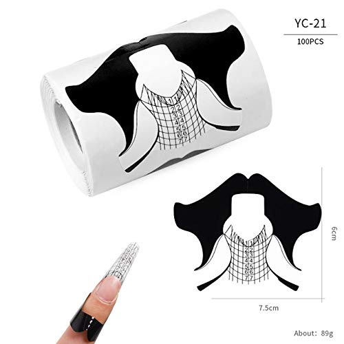 Nail Form Tips 400 Pcs Shape Nail Art Acrylic Extension Nail Forms Stickers Extension Builder Form Stencil Manicure Tool Diy Home Salon Supplies #TOP3